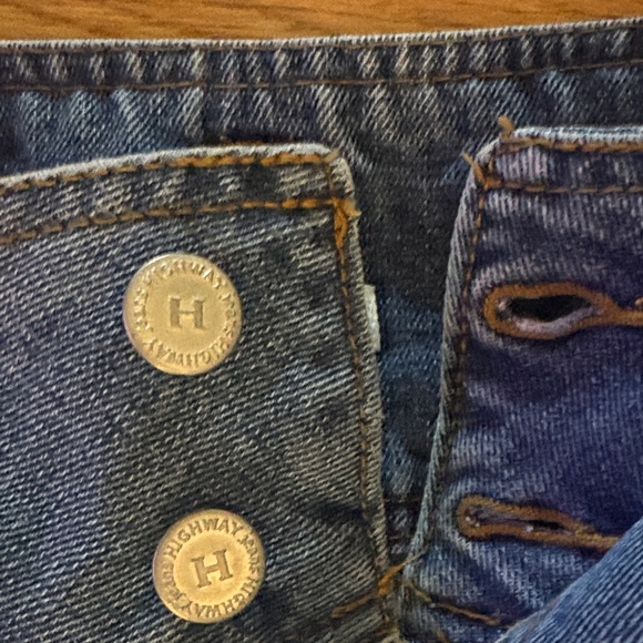 Womens Jeans Blue| cropped |Wide-Leg trousers -denim belt#Highwaydenim#spring26 - Picture 2 of 5